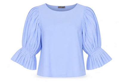 Womens UK Size L Preworn Blue Basic Blouse