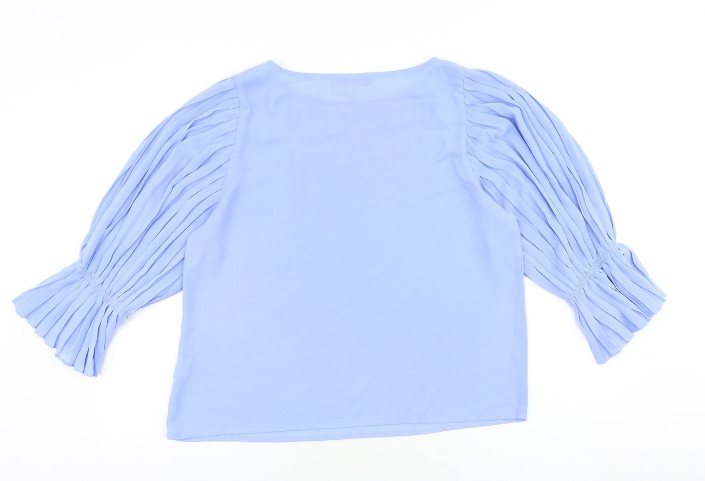 Womens UK Size L Preworn Blue Basic Blouse