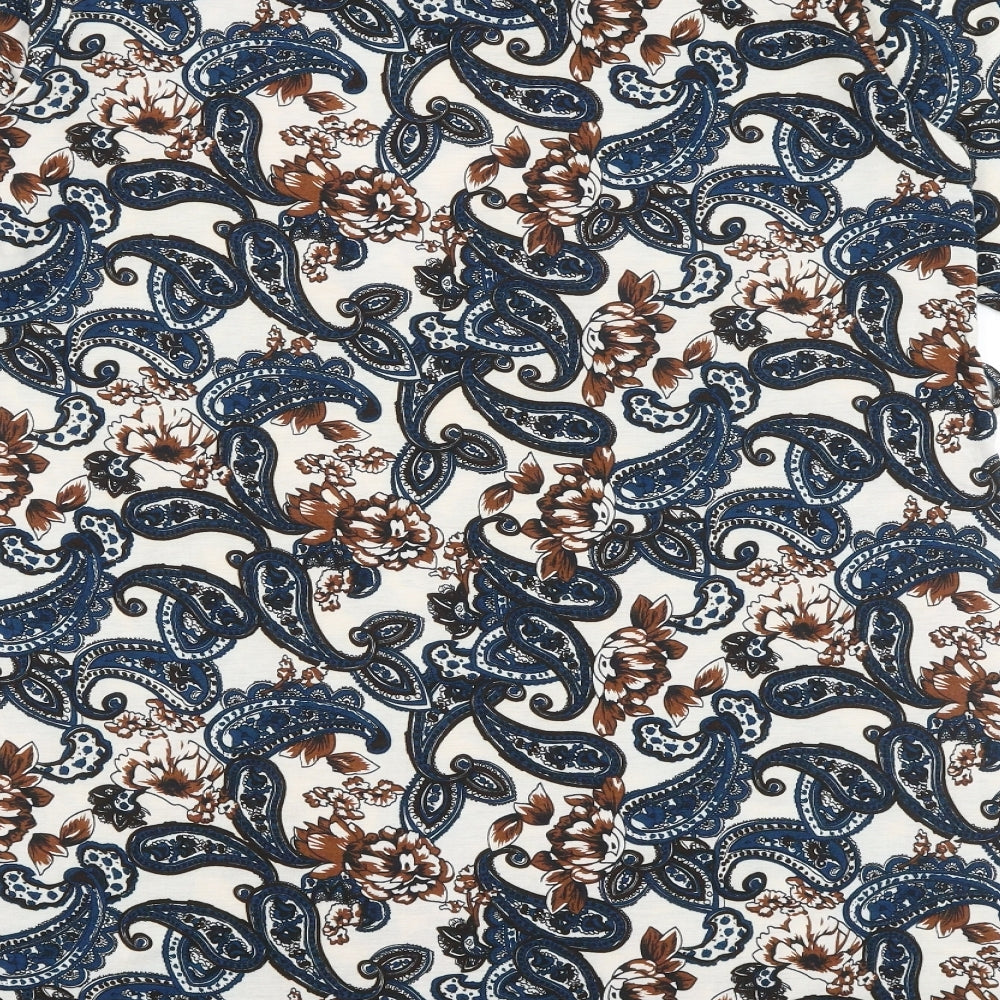 Radius Womens Multicoloured Paisley Cotton A-Line Size XL Round Neck Pullover