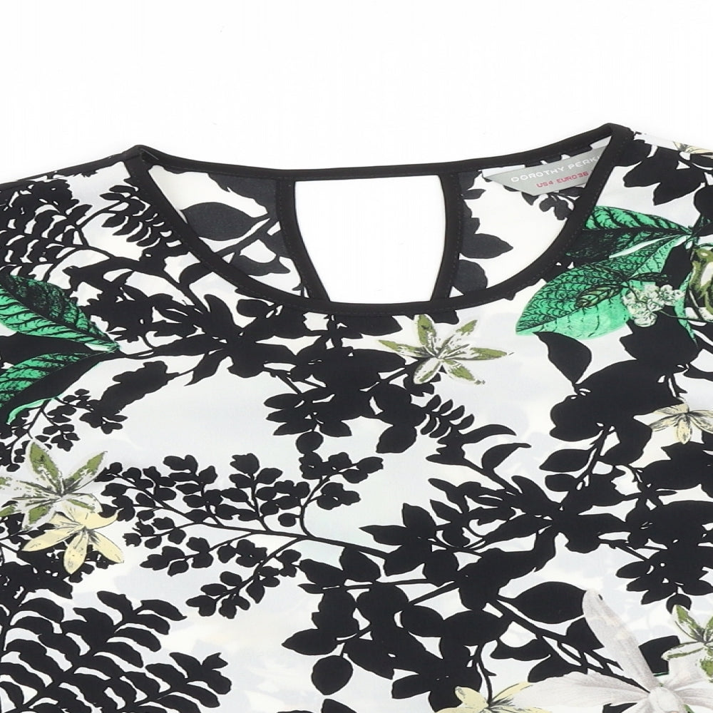 Womens UK Size 8 Dorothy Perkins Black Basic Blouse