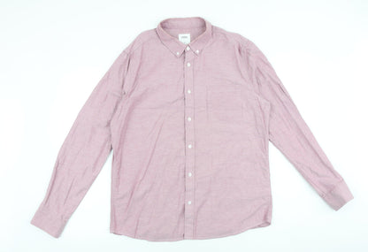 Mens UK Size L Burton Pink  Button-Up Long Sleeve Casual Shirt