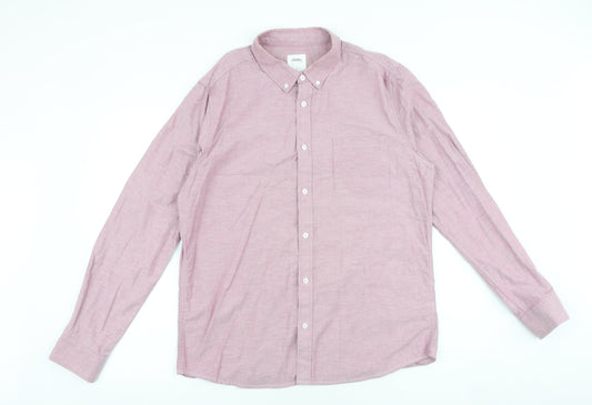 Mens UK Size L Burton Pink  Button-Up Long Sleeve Casual Shirt
