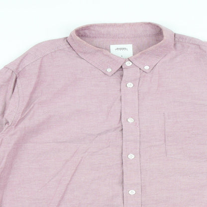 Mens UK Size L Burton Pink  Button-Up Long Sleeve Casual Shirt