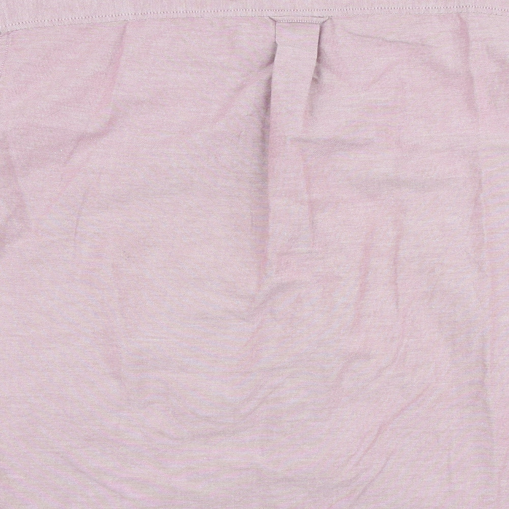 Mens UK Size L Burton Pink  Button-Up Long Sleeve Casual Shirt