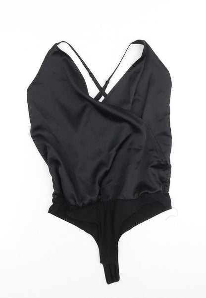 Womens UK Size 10 ASOS One-Piece Black Bodysuit
