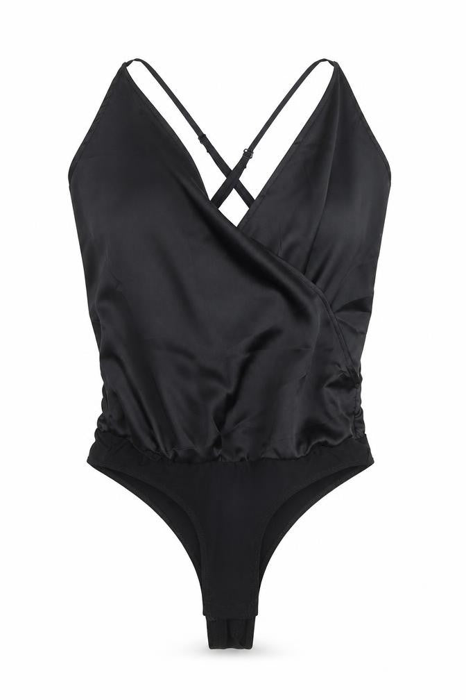 Womens UK Size 10 ASOS One-Piece Black Bodysuit