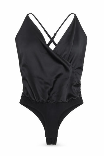 Womens UK Size 10 ASOS One-Piece Black Bodysuit