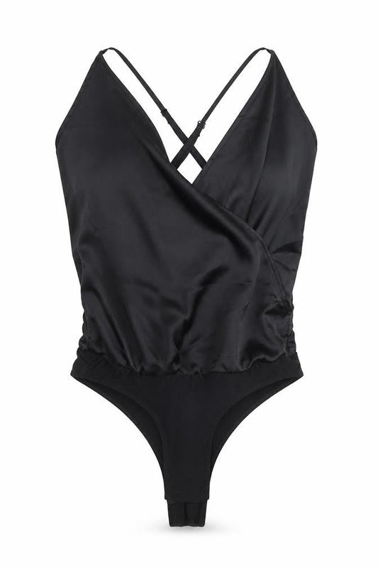 Womens UK Size 10 ASOS One-Piece Black Bodysuit