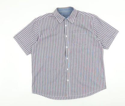 Mens UK Size L Oak valley Multicoloured  Button-Up Short Sleeve Casual Shirt
