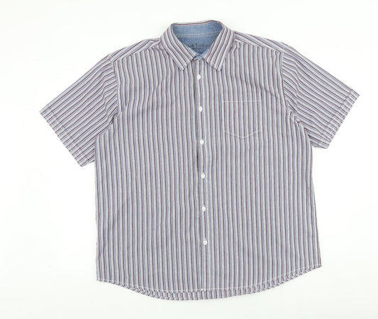 Mens UK Size L Oak valley Multicoloured  Button-Up Short Sleeve Casual Shirt