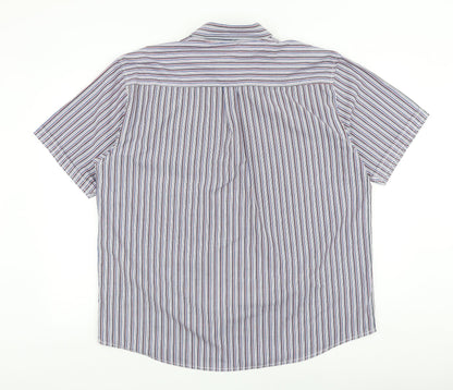 Mens UK Size L Oak valley Multicoloured  Button-Up Short Sleeve Casual Shirt