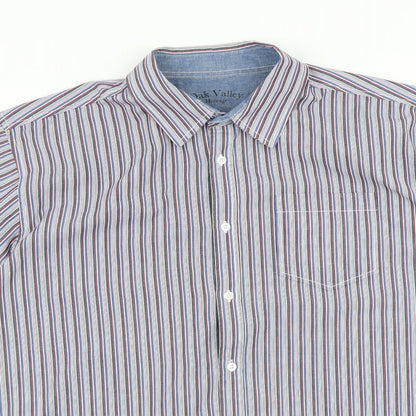 Mens UK Size L Oak valley Multicoloured  Button-Up Short Sleeve Casual Shirt