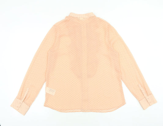 Womens UK Size 8 H&M Pink Basic Button-Up