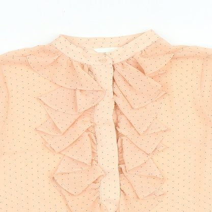 Womens UK Size 8 H&M Pink Basic Button-Up