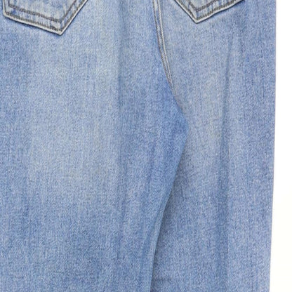 ASOS Womens Blue Cotton Straight Jeans Size 30 in Regular Zip