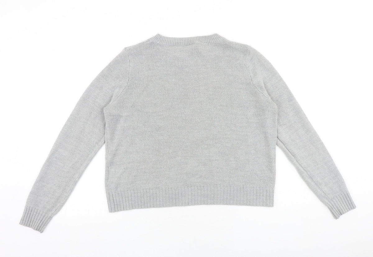 Womens UK Size M H&M Grey Pullover Jumper