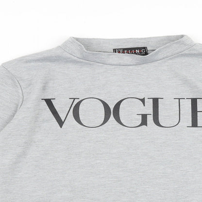Great Feeling Womens Grey Polyester Pullover Sweatshirt Size S Pullover - Vogue