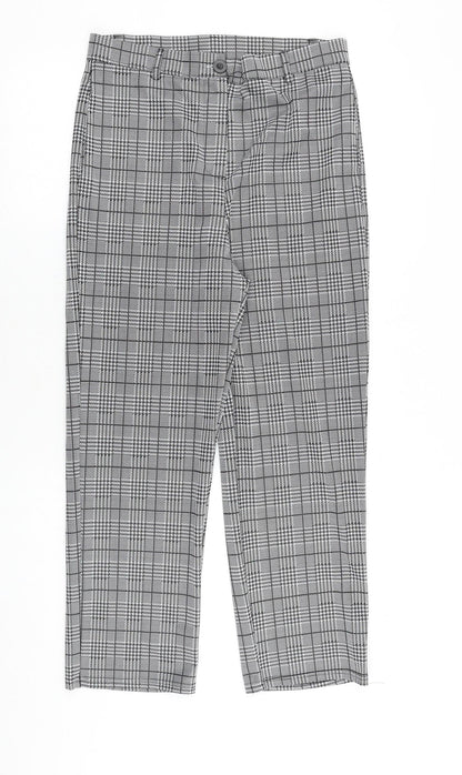 Womens UK Size L Preworn Regular Fit  Black Trousers