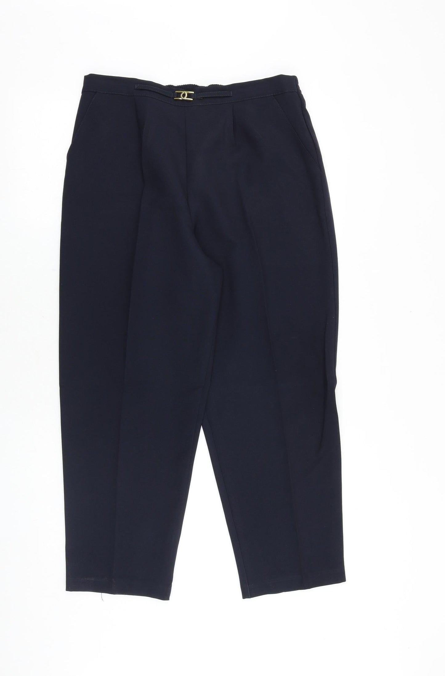 Classics Womens Blue Polyester Trousers Size 14 Regular