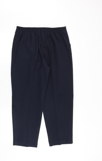 Classics Womens Blue Polyester Trousers Size 14 Regular