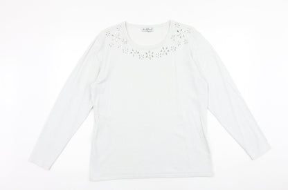 Womens UK Size L Mudflower Silver Pullover Jumper
