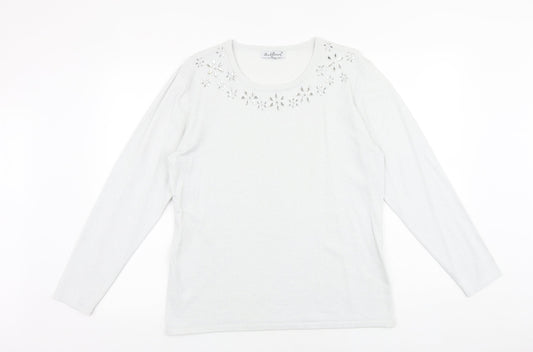 Womens UK Size L Mudflower Silver Pullover Jumper