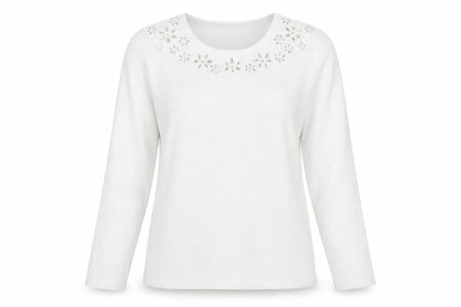 Womens UK Size L Mudflower Silver Pullover Jumper