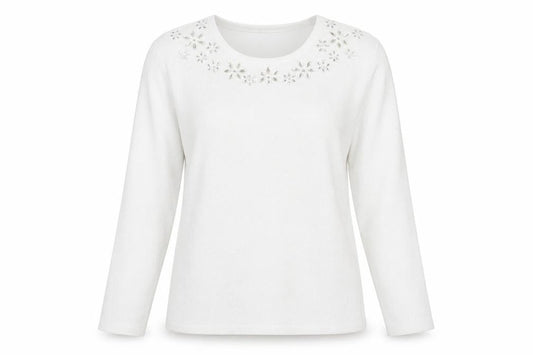 Womens UK Size L Mudflower Silver Pullover Jumper