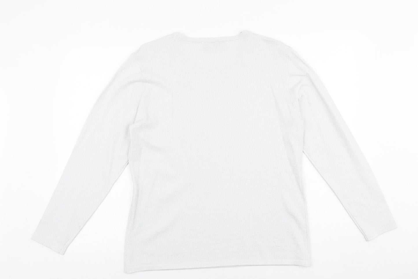 Womens UK Size L Mudflower Silver Pullover Jumper