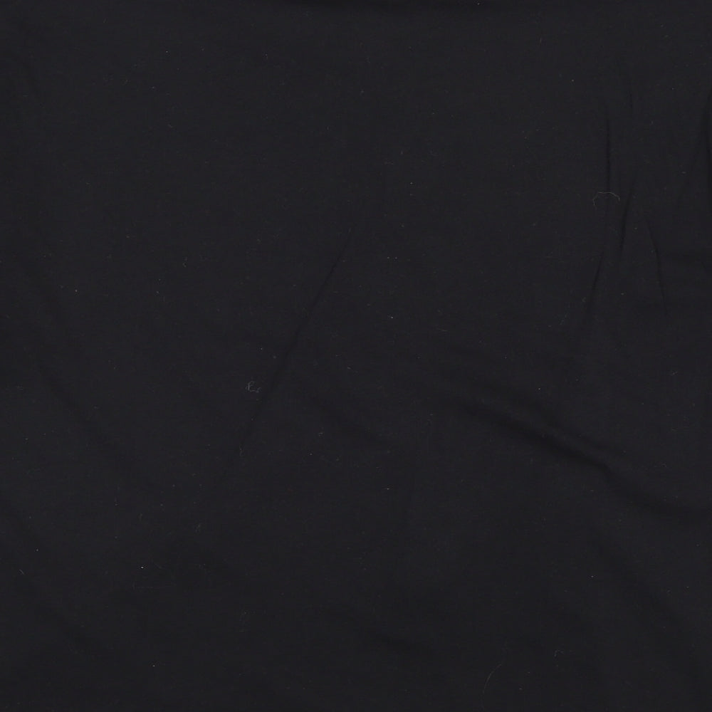 Womens UK Size L Stradivarius Black Basic T-Shirt