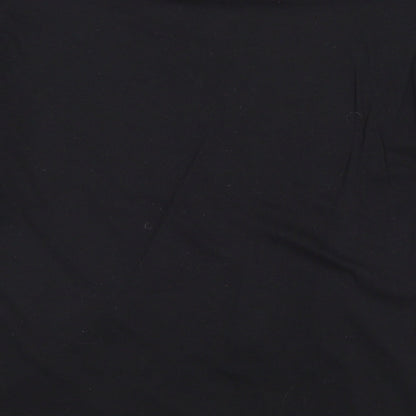 Womens UK Size L Stradivarius Black Basic T-Shirt