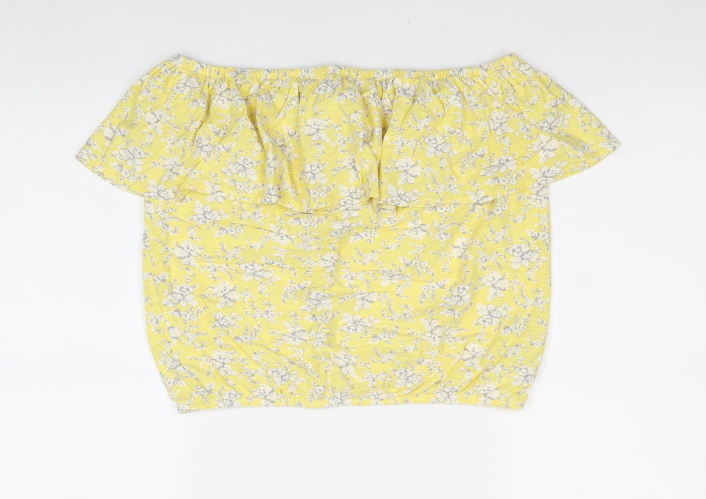 Womens UK Size 14 NEXT Yellow Basic Blouse