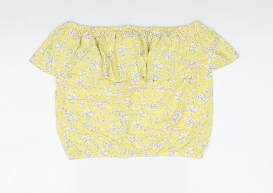 Womens UK Size 14 NEXT Yellow Basic Blouse