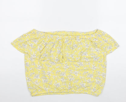 Womens UK Size 14 NEXT Yellow Basic Blouse