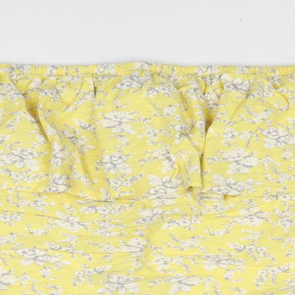 Womens UK Size 14 NEXT Yellow Basic Blouse