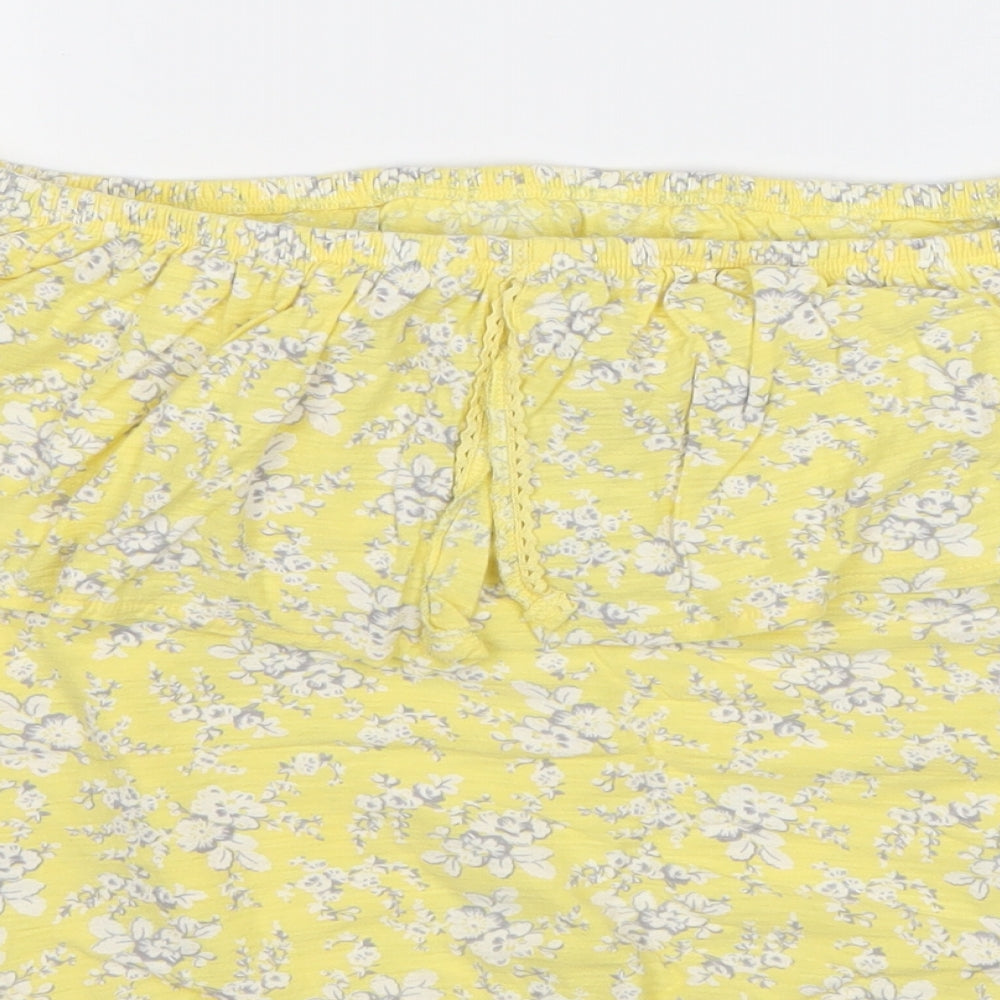 Womens UK Size 14 NEXT Yellow Basic Blouse