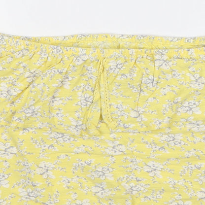 Womens UK Size 14 NEXT Yellow Basic Blouse