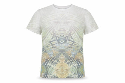 Marks & Spencer Boys Green Geometric Polyester Pullover T-Shirt Size 9-10 Years Round Neck Pullover