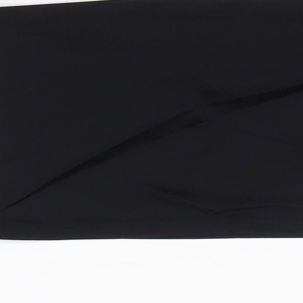 Womens UK Size L Mango Black Cropped Tank