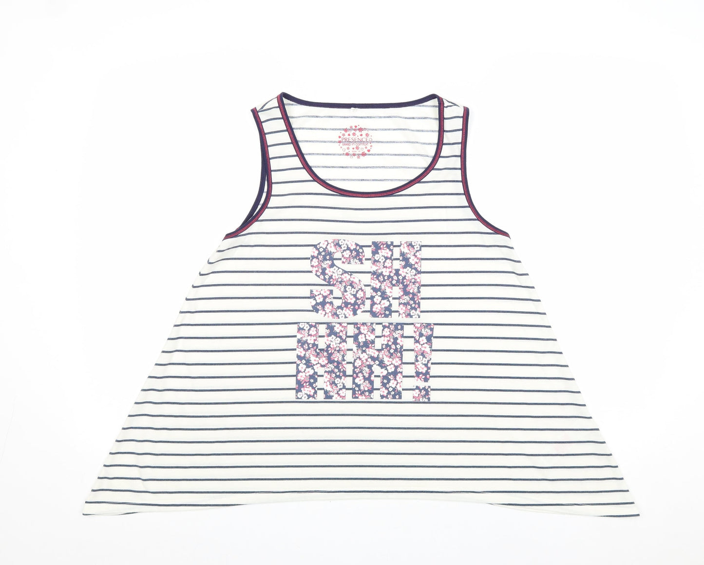 Womens UK Size 14 Debenhams Ivory Basic Tank