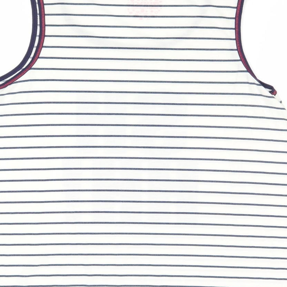 Womens UK Size 14 Debenhams Ivory Basic Tank