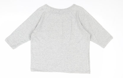 Internacionale Womens Grey Polyester Pullover Sweatshirt Size 12 Pullover - J'Adore J'Aime L'Amour