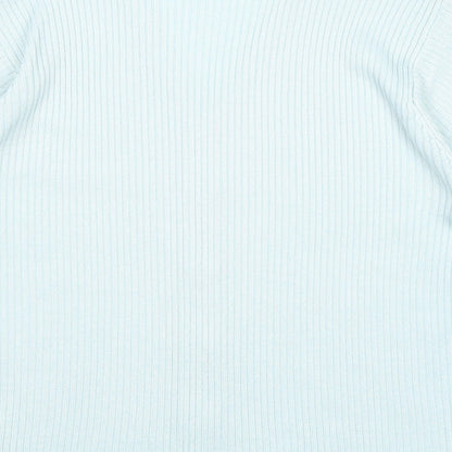 Instyle Womens Blue V-Neck Acrylic Cardigan Jumper Size M - Ribbed