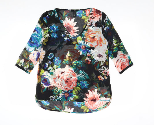 Womens UK Size 6 H&M Black Basic Blouse