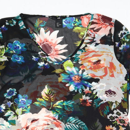 Womens UK Size 6 H&M Black Basic Blouse