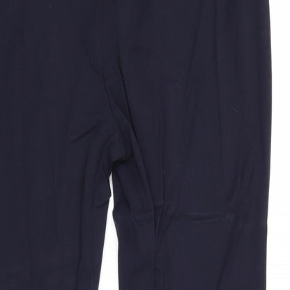 Womens UK Size 16 Marks and Spencer Regular Fit Carrot Blue Trousers