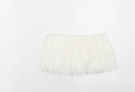 SheIn Womens White Polyester Basic Tank Size M Square Neck - Strapless