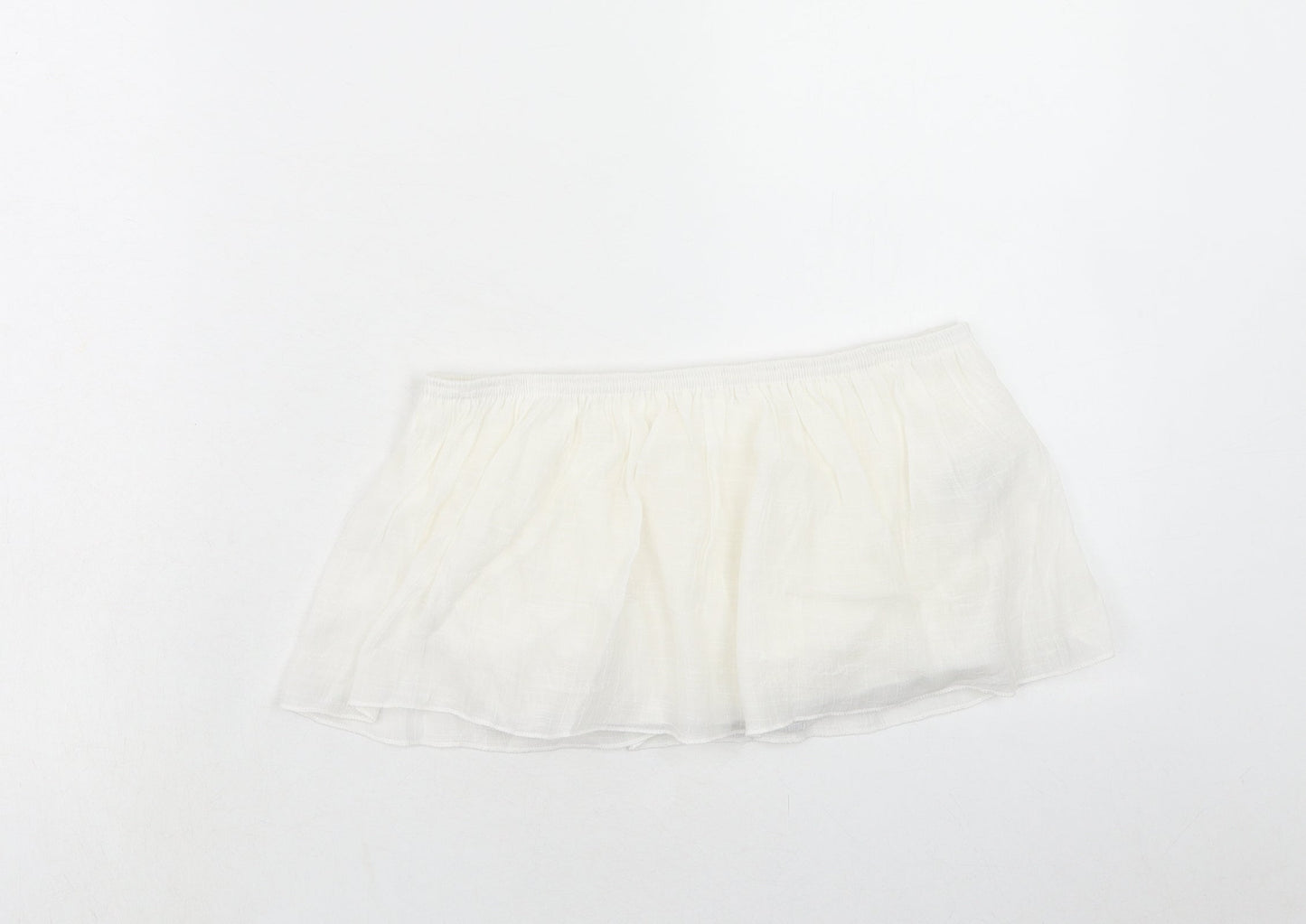 SheIn Womens White Polyester Basic Tank Size M Square Neck - Strapless