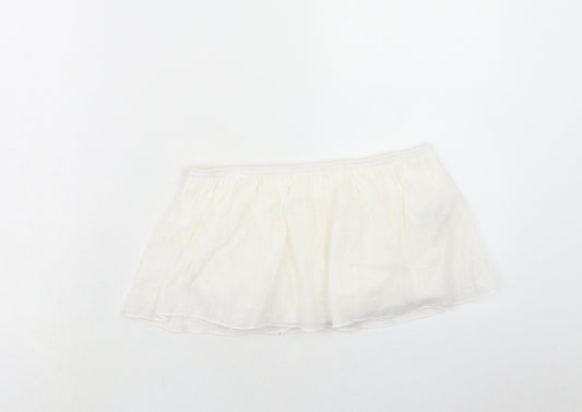 SheIn Womens White Polyester Basic Tank Size M Square Neck - Strapless