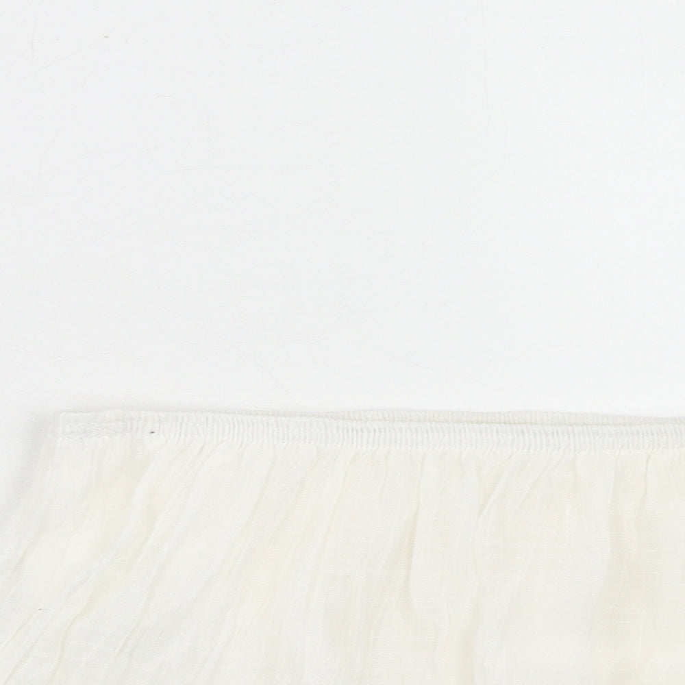 SheIn Womens White Polyester Basic Tank Size M Square Neck - Strapless